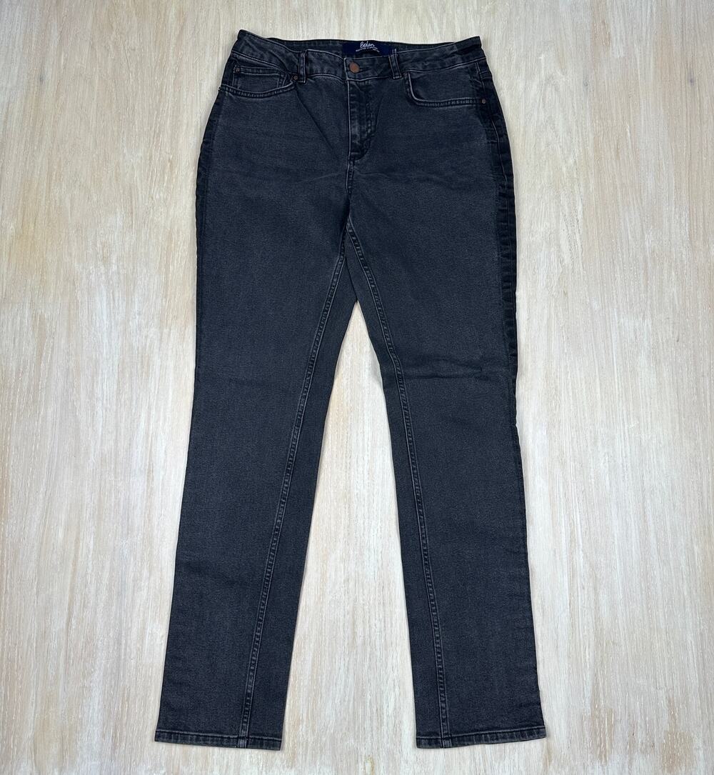Boden Black The Cavendish Girlfriend Mid Rise Dark Wash Casual Denim Jeans 12L